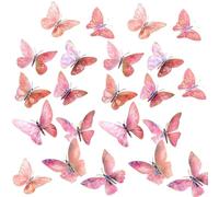 3D Butterfly Wall Decor,60PCS Removable PET Butterfly Stickers,Cute Creative Home Accessories,Multi-Size DIY Wall Art Decal for Kids Bedroom,Nursery,Classroom,Wedding & Birthday Party Decoration