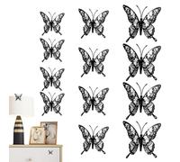 3D Butterfly Wall Decor | Skeleton Flower Stickers - Halloween Decoration 3D Window Butterfly Decals for Home Classroom Bedroom Workplace Wedding Birthday Dorm Daily Living Room