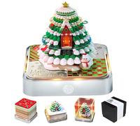 3D Calendar 2025 Christmas Time Piece Calendar 272 Sheets Paper Carving Xmas Tree Artsy Pads with LED Light & Clear Cover Desktop for Home Office Gifts Silver BaseCalendar