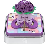 3D Calendar 2025, Roses Time Piece Calendar 2025, 3D Sticky Notes Tear Away Calendar, Art Calendar Paper Carving Gift Present, for School Home Office Decoration Gift (Purple)