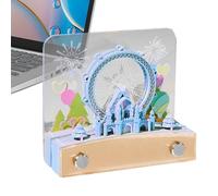 3D Calendar 2026, 3D Calendar with Stripping Paper Ferris Wheel - Detachable Notes Organization Office Time Planning School Work Home Office Holiday Christmas