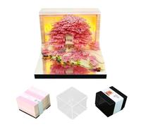 3d Calendar 2026,3d Desk Calendar 2026,3d Memo Pad,Time Piece Calendar,Pink Tree House With Lights And Dust Box,Suitable For Office,Home,School,As A Gift,Decoration Or Study Planning