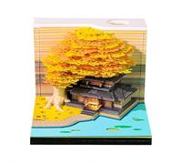 3D Calendar 2026,3D Fantasy Tree Memo Pad Creative Desk Calendar,Time Piece C alendar 2026,Paper Sculpture Tree House Ca-lendar with Weekly & LED Lights,DIY Paper Carving Gift