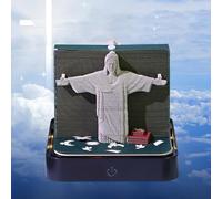 3D Calendar 2026,3D Memo Pad with Lights,Mount Jesus Design Time Piece Calendar 2026 Tear Away Carving Sticky DIY Post Craft,Paper Sculpture Artwork for Sticky Note Record