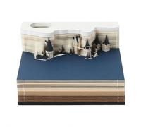 3d Calendar 2026, 3D Paper Craft Notepad, Locadence 3d Memo Pad, Magic Castle Weekly Calendar With Lights for School Home Office (Regular model)