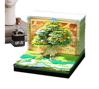 3D Calendar 2026 | 3D Paper Sculpture Calendar | Nature Theme Tree House River Design Tear Away Memo for Holiday Classroom Teacher Workout Commute School Study