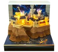 3D Calendar 2026, Castle Tear-Off Paper Sculpture Desk Calendar, 3D Desk Calendars 2026, Pad 3D Memo Memo Pad