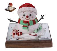 3D Calendar 2026 Christmas Snowman Design Memo Pad Paper Sculpture Timepiece Desk Calendar Tear Off Pad for School Office Home Decoration Holiday