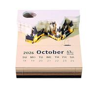 3D Calendar 2026 Creative Desk Calendar 3D Memo Pad Magic Castle with Light Weekly Calendar Notepad Art Memo Pad Paper Carving Art for Home Office Desktop Decoration Gift
