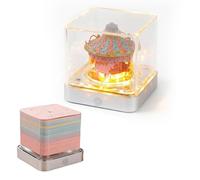 3D Calendar 2026, Creative Time Piece Calendar with LED Lights Creative Paper Sculpture Carousel 3D Calendars 2026 Carousel Calendars Tear Away Paper Sculpture Notepad