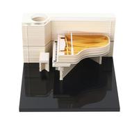 3d Calendar 2026 Desk, 3d Memo Pad Time Piece Calendar Unique Piano Theme Tear Away Calendars 2026 Weekly Scheduler Desk Planner Paper Carving Art for Desktop Decor Home Offices