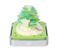 3D Calendar 2026 -Desk Calendar With Lights,3D Memo Pad Paper Art Tree House Creative 3D Notepad Paper Carving Desktop Decoration Gift