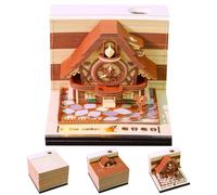 3D Calendar 2026,Desk Time Piece Calendar 2026,Creative DIY Tear-Away 3D Paper Art Notepad,Cute Miniature Animal Paper Sculpture Memo Pad,Exquisite Desktop Decoration Crafts