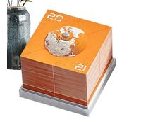 3D Calendar 2026 - Earth Shape Table Decoration, Paper Sculpture Art with Functional Date Display, Birthday Holiday Office Home Apartment Decor, Students Teachers, Bedside Reception Table Accessory