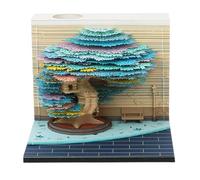 3D Calendar 2026, Multipurpose Stationery, 10/10/8cm, 2026 Desk Calendar Four Seasons Tree, Paper Carving Art Memo Pad Notepad, Compact & Stylish, For Christmas Housewarming School