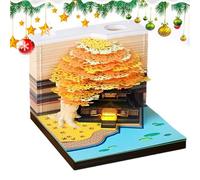 3D Calendar 2026 | Tear Away Calendar,Art Notepad with Light Flower Tree House Design for School Workout Commute Teacher Home Holiday