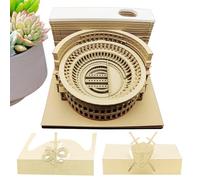 3D Calendar 2026 Temporal Notepad with Detachable Pages for Time Carving, Loose Paper Notebook with Artistic Engraving for Notetaking Planning H-Follow-up