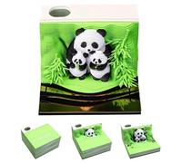 3D Calendar 2026,Time Piece Calendar 2026,Cute Panda 3D Art Notepad Calendars,Paper Sculpture 3D Memo Pad DIY Sticky Notes,Tear Away Calendars 2026,Gift for Home Office Desk Ornaments