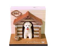 3D Calendar 2026, Time Piece Calendar 2026, Cute Pet Cottage Tear-Away Notepad, Creative Art Carving Sticky Notes for Office Home Gifts Ornaments