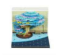 3D Calendar 2026, Time Piece Calendar - 2026 Desk Calendar Four Seasons Tree - 3D Paper Carving Art Memo Pad Notepad Gift for Christmas Housewarming Desktop Decoration