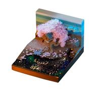 3d Calendar 2026,Time Piece Calendar 2026,Pink Tree House With Lights,With Acrylic Dust Box And Card Holder, Wipes, Bookmarks,Suitable For Office, Home, School, As A Gift,Decoration Or Study Planning