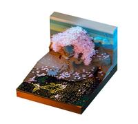 3d Calendar 2026,Time Piece Calendar 2026,Pink Tree House With Lights,With Acrylic Dust Box And Card Holder, Wipes, Bookmarks,Suitable For Office, Home, School, As A Gift,Decoration Or Study Planning