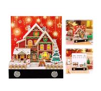 3D Calendar 2026, Time Piece Calendar, DIY Art Memo Pad Desk Calendars with Lights, Tear Away Carving Art Notepad Gift Paper Sculpture for Thanksgiving Christmas Housewarming Decoration