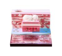 3D Calendar 2026 Time Piece Calendar, Tear-Away Notepad with LED Lights, Calendars, 3D Artsy Pad Memo Paper Car