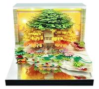 3D Calendar 2026 Unique Paper Sculpture Calendar For Desk Decor Paper Sculpture Tree House With Lights Design(A)