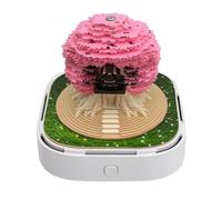 3D Calendar,3D Treehouse Paper Sculpture Table Calendar 2026 | Decorative Memo Pad Planner for Birthday Housewarming Cabinet Shelf Adults Students Family (Pink)