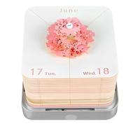 3D Calendar - Flower Tear Away Notepad 2026 for Arts and Crafts, Creative Desktop Memo Pad with Decorative Design, Planning Accessories for Kids Adults School, Christmas, 3.86 x 3.86 x 3.35 inches