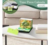 3D Calendar for Home - Peel Off Reminder for Notepad 2026, Daily Planner Organizer, Nature Themed Desk Agenda | Tree House On The River Design For Commuter Holidays