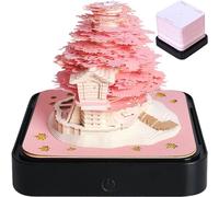 3d Calendar Memo Pads 2024 Desk Calendar with Led Lights 3d Sakura Tree Art Calendar Notepad Papers Desktop Decoration