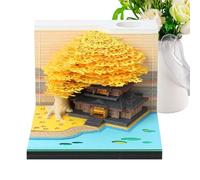 3D Calendar, Paper Sculpture Calendar | Artistic Notebook Design Tree House with Tearable Notepad for Classroom Holidays Moving Gym Teachers Home