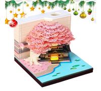 3D Calendar | Paper Sculpture Calendar | Flower Tree House Design Art Notepad With Light | Planner And Organizer| Tear Away Memo For Classroom Holiday Commute Workout Teacher Home And Many Mo