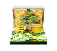 3D Calendar,Paper Sculpture Calendar - Tear Away Notepad Memo Nature Theme for Holiday Commute Classroom Workout Teacher Home Office School Travel