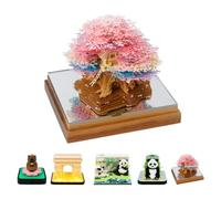 3d Calendar,Tear Away Calendar,Art Memo Pad,3d Desk Calendar 2026,Pink Treehouse With Dust Box,Suitable For Office, Home, School, As A Gift,Decoration Or Study Planning