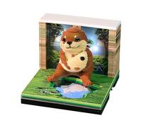 3D Calendar with Notepad 2026, 3D Animals | Carving Art on Paper with Acrylic Cover, for Office Home School Dorm Apartment Bedroom Baby Room Party Travel Weekday Home