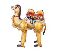 3D Camel Balloon for Birthday Decorations, Kids Animal Party Balloon, Aluminium Foil Balloons for Animal Theme Party - Camel Yellow