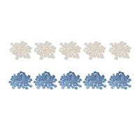 3D Camellia Shaped Nail Decoration, Light Change, 10 Bag Set by [Brand Name], Exquisite Resin Flower DIY Nail Art Accessories for Women in Nail Salon (Blue)