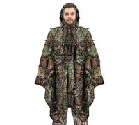 3D Camouflage Cloak - Leaf Pattern Ghillie Cape, Lightweight Hunting Wrap | Breathable Concealment Design Feature, Thermal Invisible Cover Product, Ideal Bird Watching Wildlife Photography Field