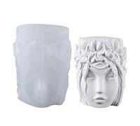 3D Candle Silicone Moulds, Garland Goddess Head Candle Silicone Mould Epoxy Resin Mold Candle Plaster Soap Craft Making Tool