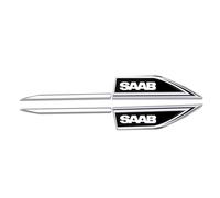 3D Car Body Emblems For Saab 93 95 Saab 9-3 9-5 900 9000 Fender Emblem Rear Trunk Decal Sticker Front Logo Replacement Name Plate Chrome Accessories,A
