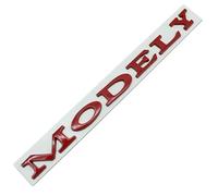 3D Car Emblem Adhesive for Tesla ModelY Stickers Self-Adhesive Exterior Emblem Sticker Decal Car Accessories Exterior Decoration,B-Red
