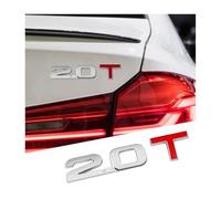 3D Car Emblem Badge Decal, 2PCS Auto Trunk Rear Tailgate Metal Sticker, Car Side Fender Letter Nameplate Logo, Vehicle Exterior Decoration Replacement Universal for Truck, SUV, Van (2.0T)