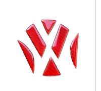 3d Carbon Fiber Rear Badge Inserts emblem sticker fits to Golf Mk5 Mk6 Mk7 Mk 7.5 Polo R Gti Gtd Gte CC B6 B7 B8 R (RED CARBON)