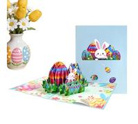 3D Card - 3D Spring Egg and Bunny Paper Keepsake | Easter Heartfelt Message Card - for Wife Husband Girlfriend Mother Father Teachers Friends Family