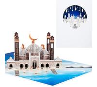 3D Card for Muslims, Pop-up Moon Card, Greeting Card for Eid, Muslim Birthday Cards, Islamic Architecture Cards