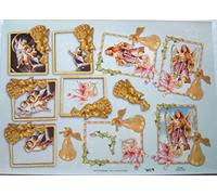 3D Card Making Decoupage Sheet - Cherubs and Angels playing instruments