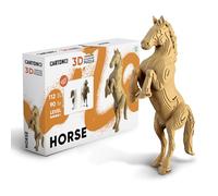 3D cardboard puzzle Sculpture Motif: Horse, Age from 14 years, 112 pieces, approx. 33x7x22 cm